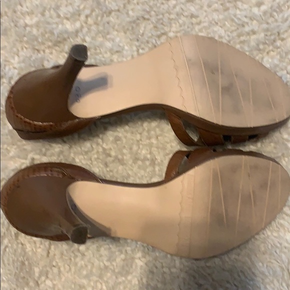 Etienne Aigner Genuine Leather Brown Heels 7 - Picture 4 of 5